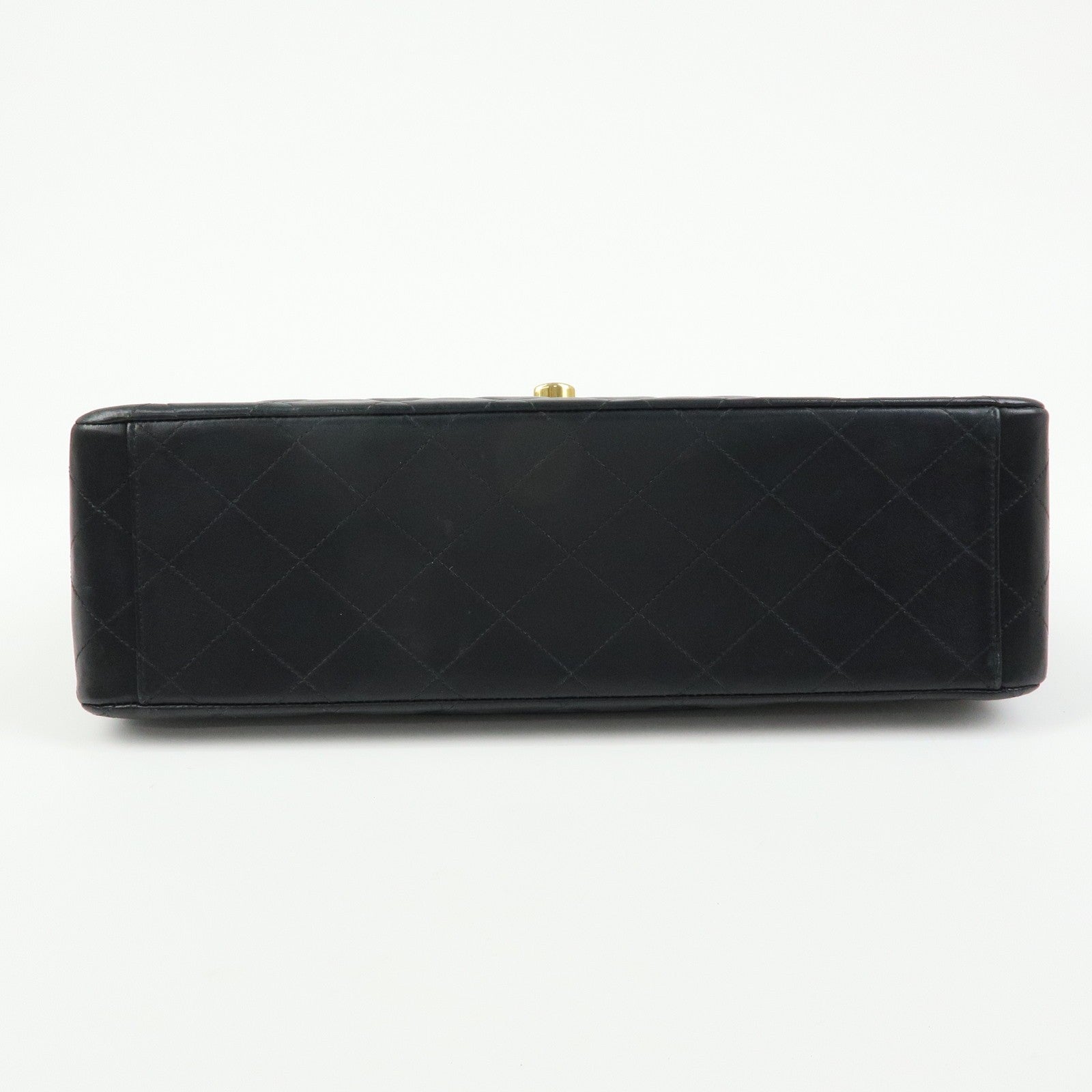 CHANEL Jumbo Matelasse 34 Lamb Skin Chain Shoulder Bag Black
