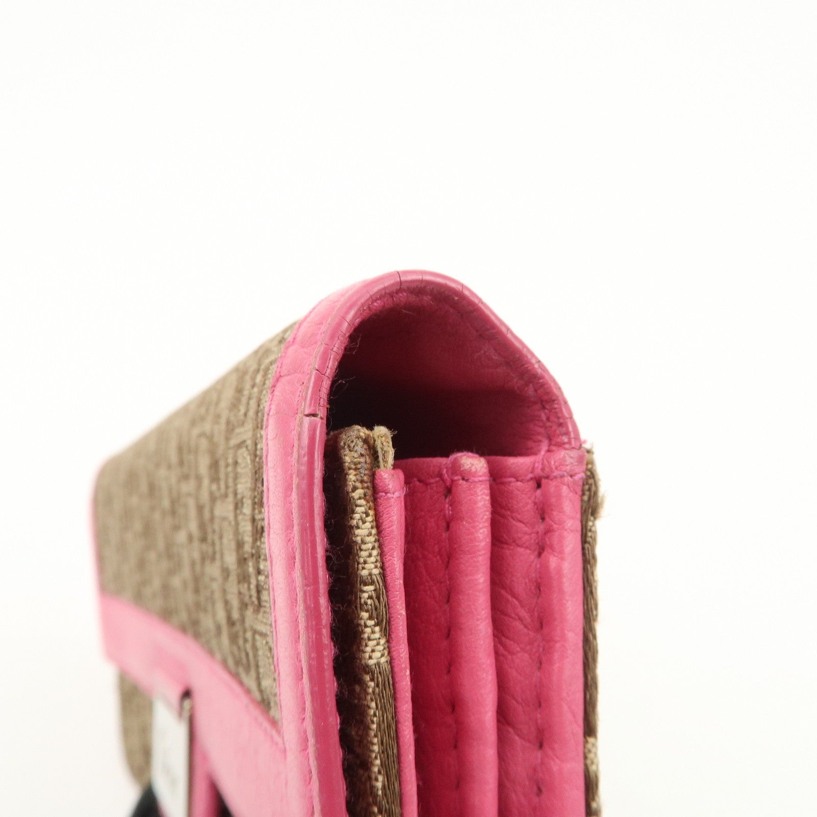 Christian Dior Trotter Wallet - Pink, Canvas Leather