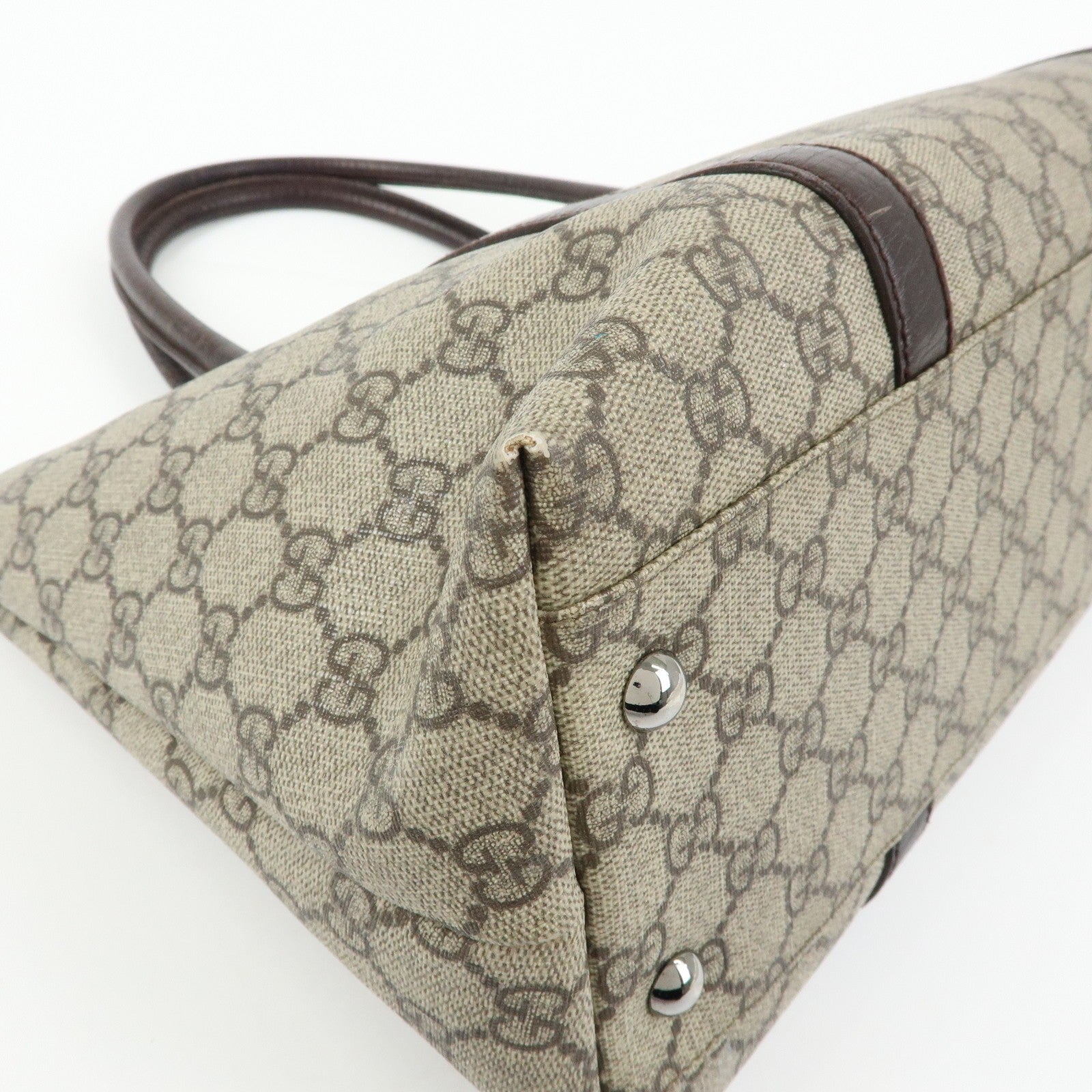 Gucci Supreme Tote Bag - Beige, GG Supreme Leather