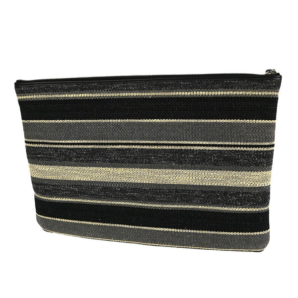 Chanel Deauville Clutch Bag - Black Beige, Canvas