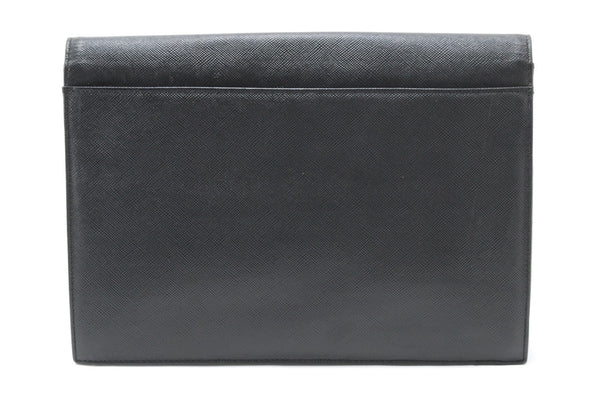 Saint Laurent Clutch Bag - Black, Leather Calfskin