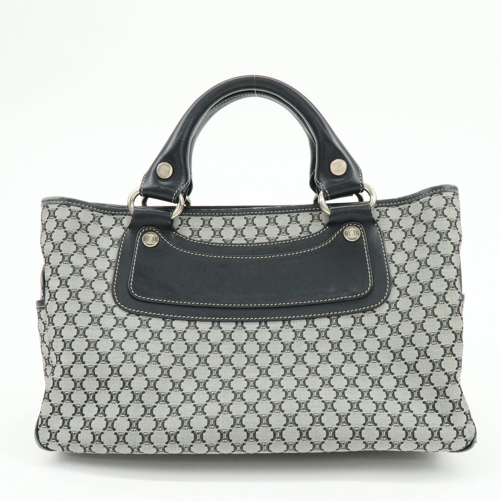 Celine Macadam Boogie Hand Bag - Navy, Canvas Leather