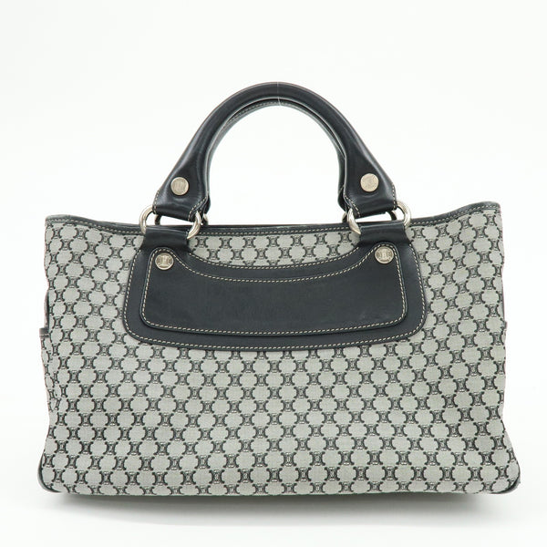 Celine Macadam Boogie Hand Bag - Navy, Canvas Leather