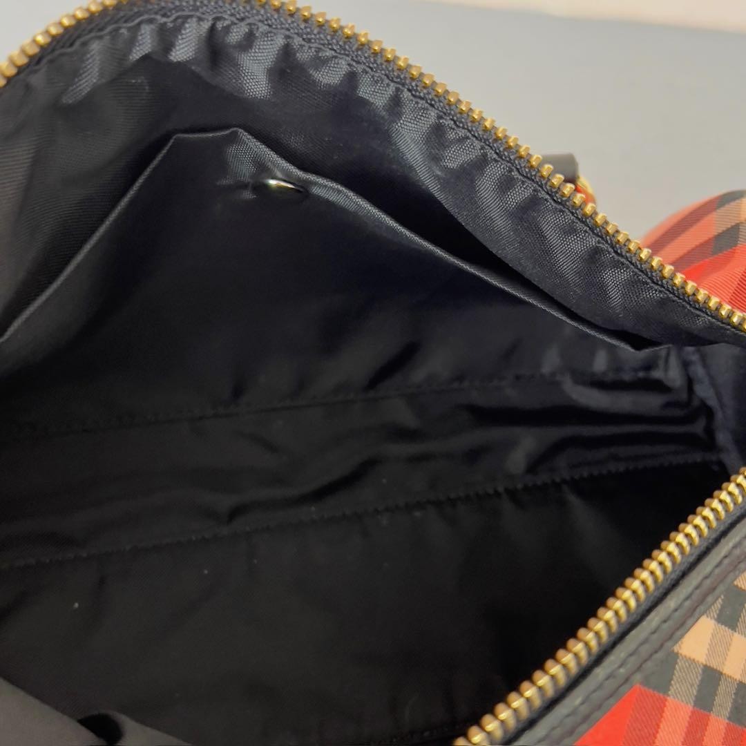 Burberry Blue Label Drum Bag - Red Nova Check, Canvas