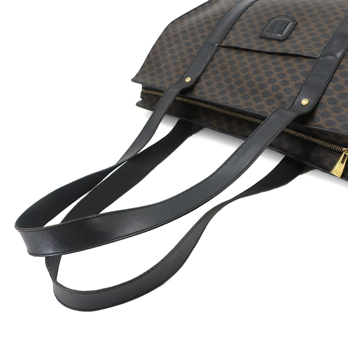 Celine Macadam Tote Bag - Black, Brown, PVC, Leather