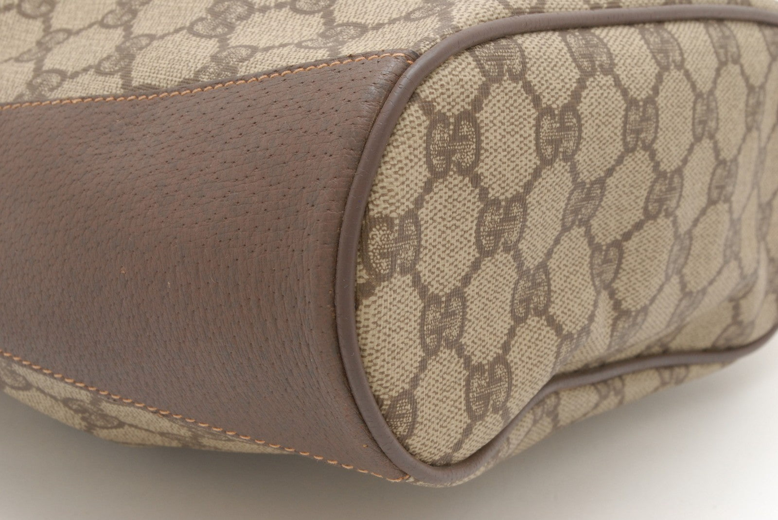 Gucci Sherry Line Drawstring Shoulder Bag - Brown, PVC Leather