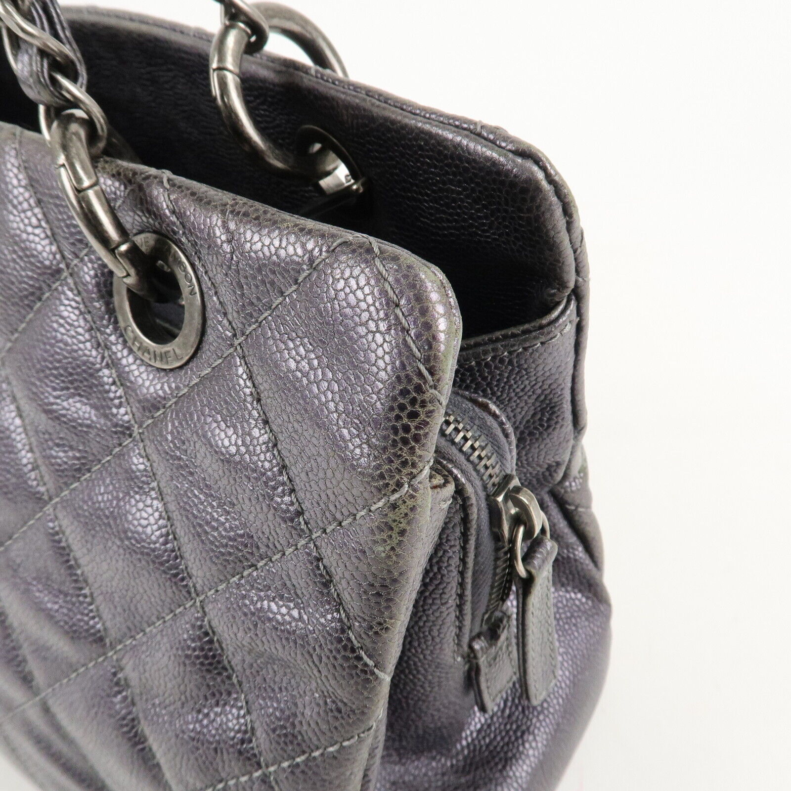 Chanel Matelasse COCO Mark Tote Bag - Gray, Leather