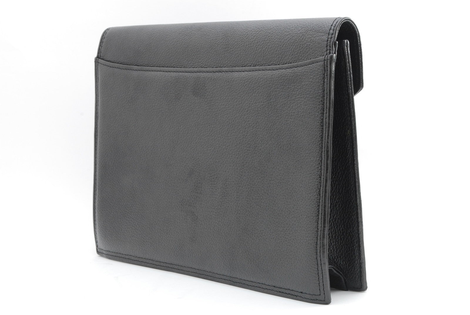 Saint Laurent Yves Clutch Bag - Black, Leather 