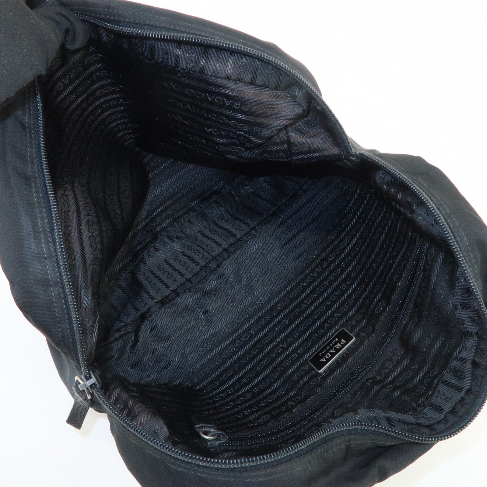 Prada Triangle Logo Tote Bag - Black, Nylon 