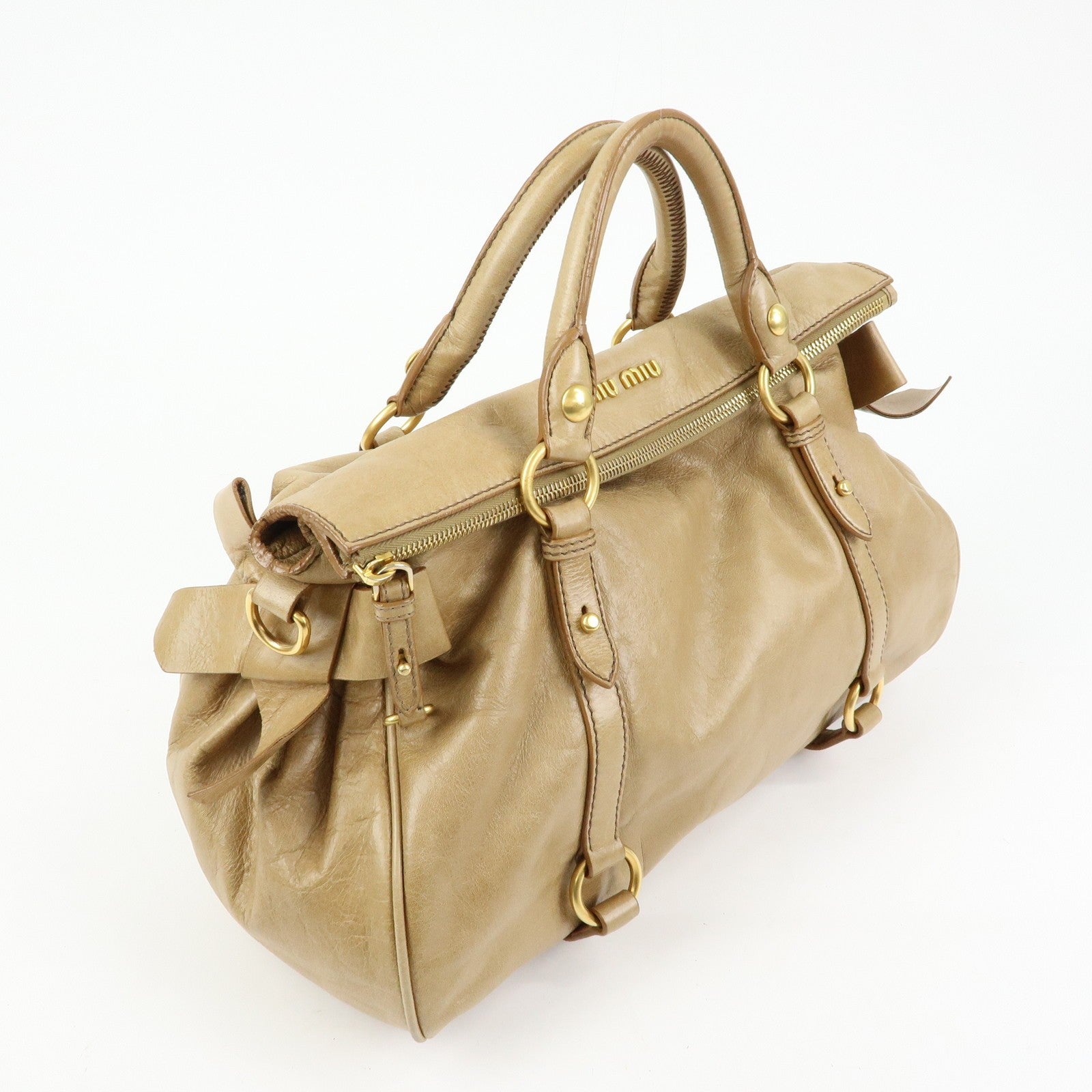 Miu Miu Handbag - Beige, Leather