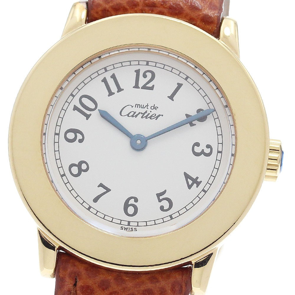 CARTIER Mastrond SM Wristwatch - Beige, Leather