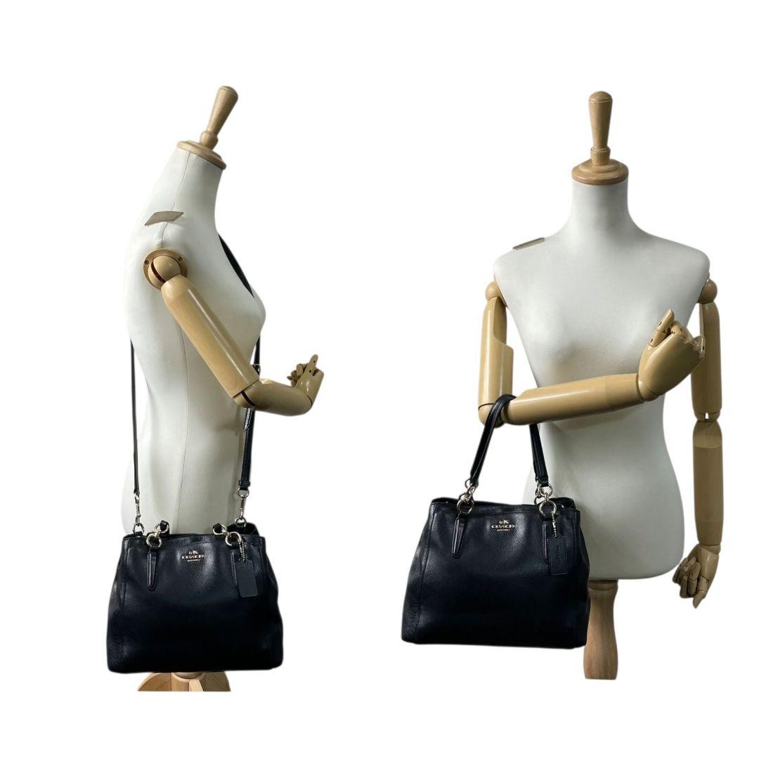 Coach Handbag 2way Shoulder Bag - Black, Leather