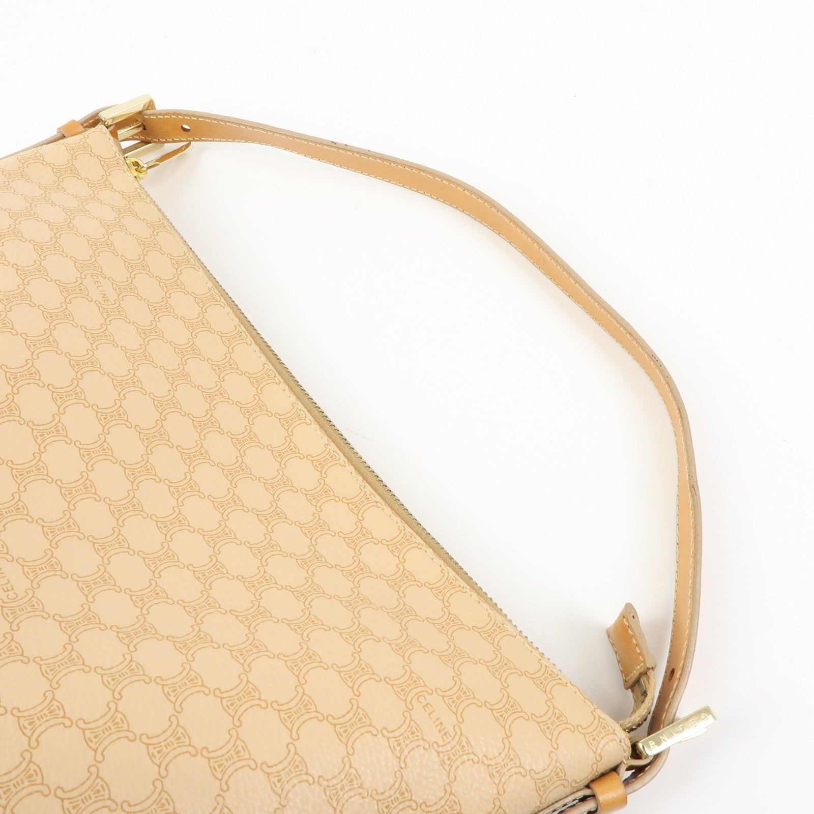 Celine Macadam Hand Bag - Beige, PVC Leather 