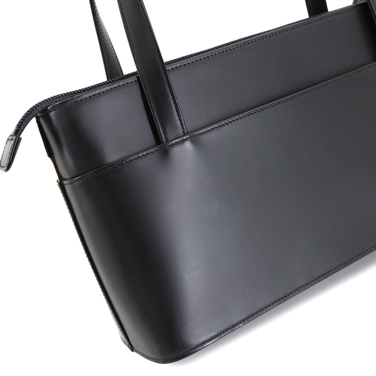 Burberry Hand Bag - Black, Leather and Canvas