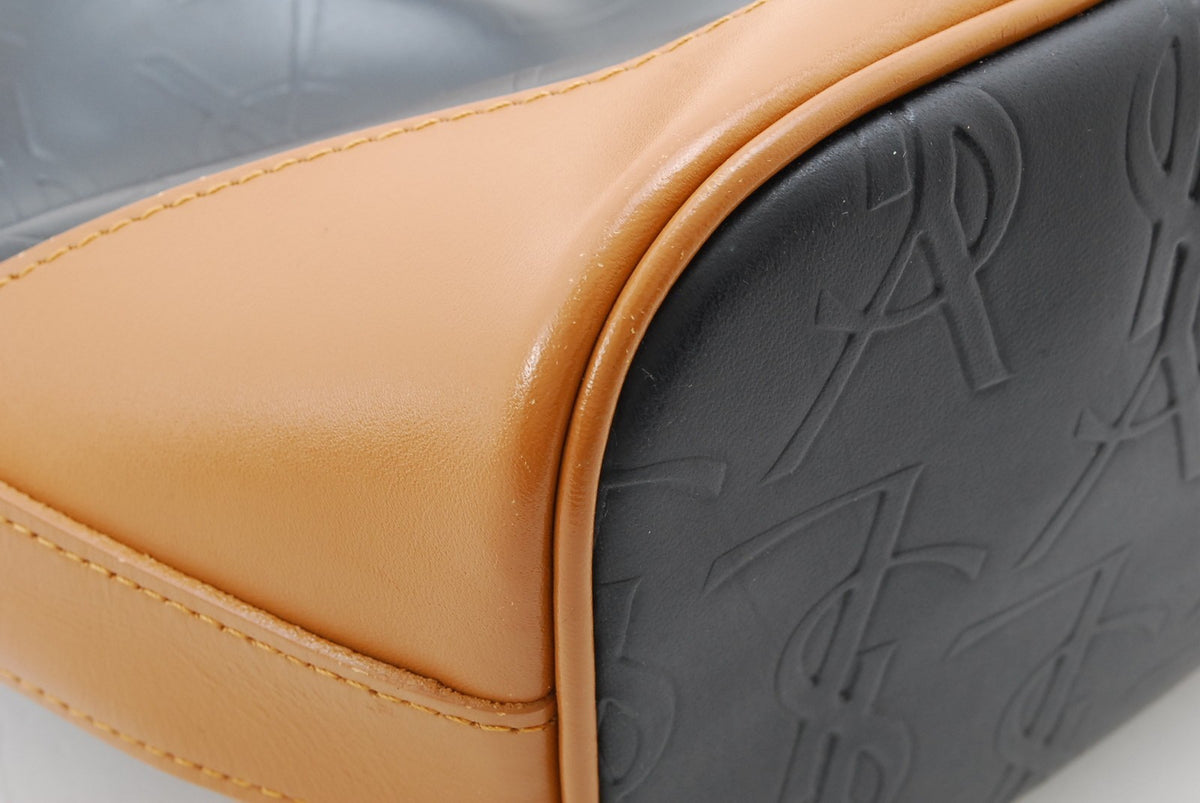 Saint Laurent YSL Monogram Shoulder Bag - Black, Leather