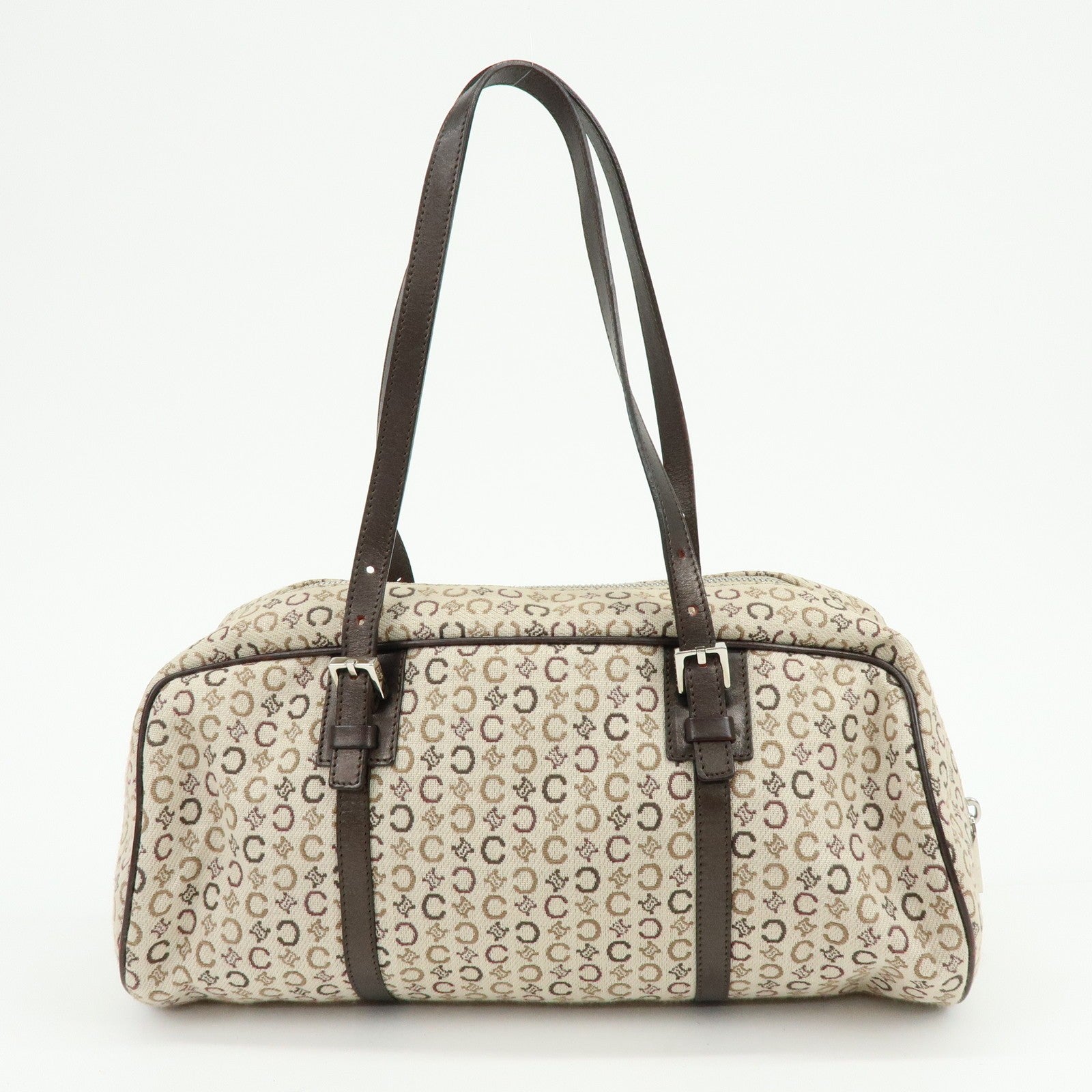 Celine C Macadam Hand Bag - Beige, Canvas and Leather