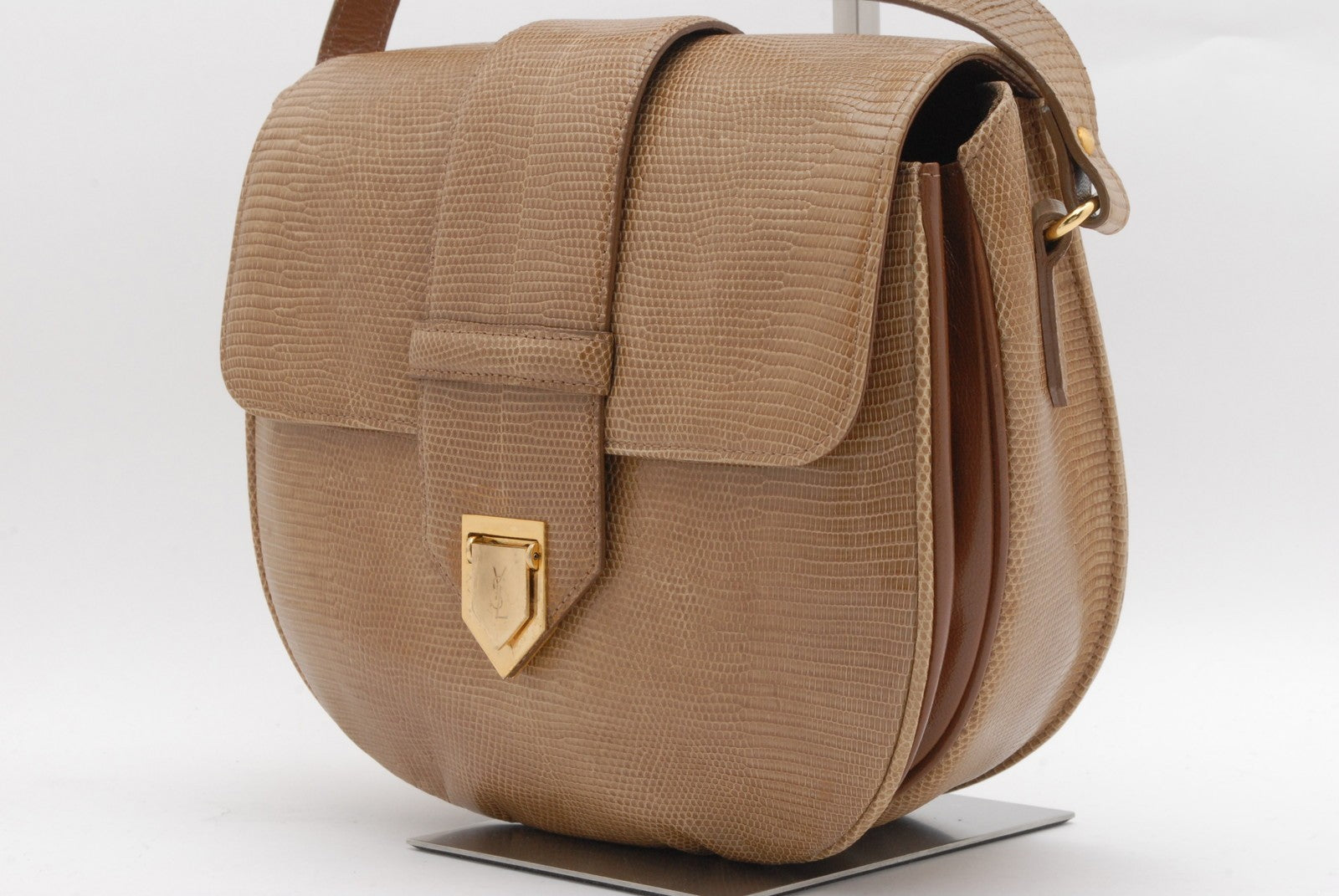 Saint Laurent Yves Saint Laurent Shoulder Bag - Beige, Leather