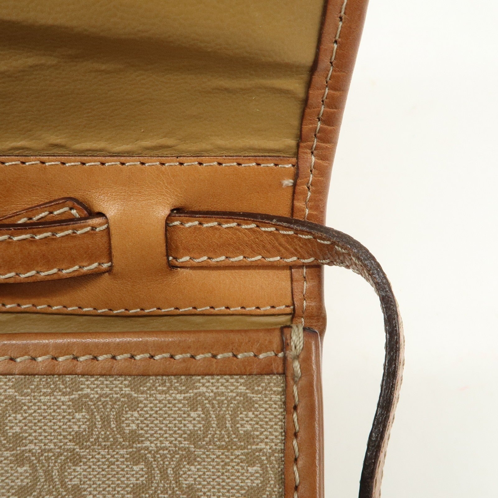 Celine Macadam 2Way Shoulder Bag - Beige, Leather