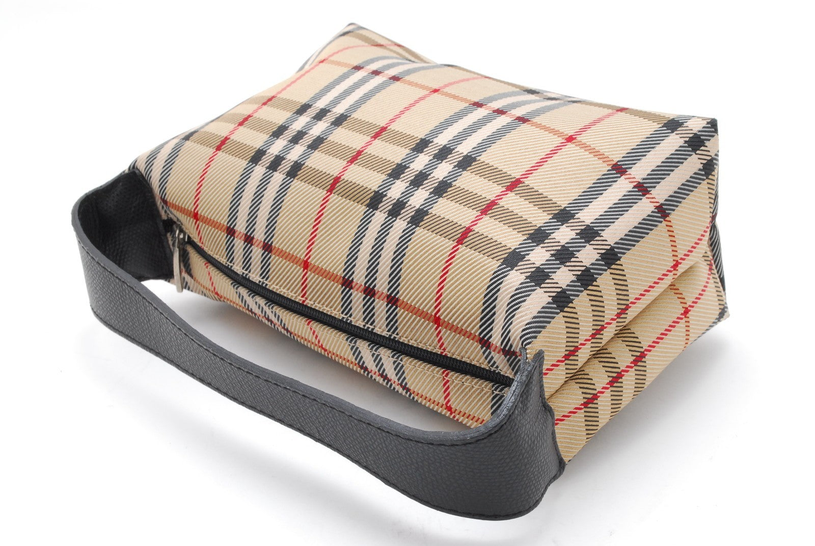 Burberry Nova Check Pochette- Beige, Leather
