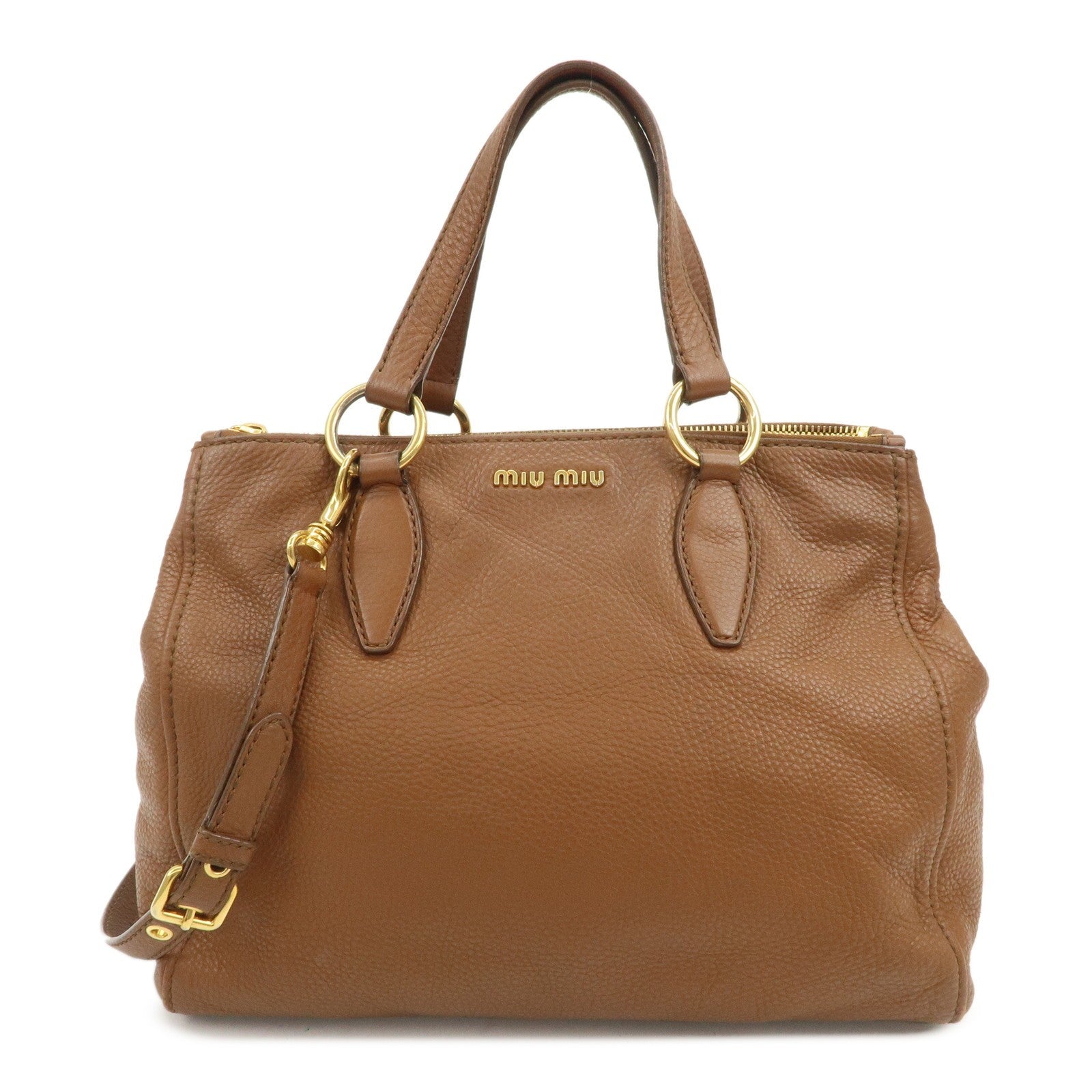 Miu Miu Hand Bag - Brown, Leather
