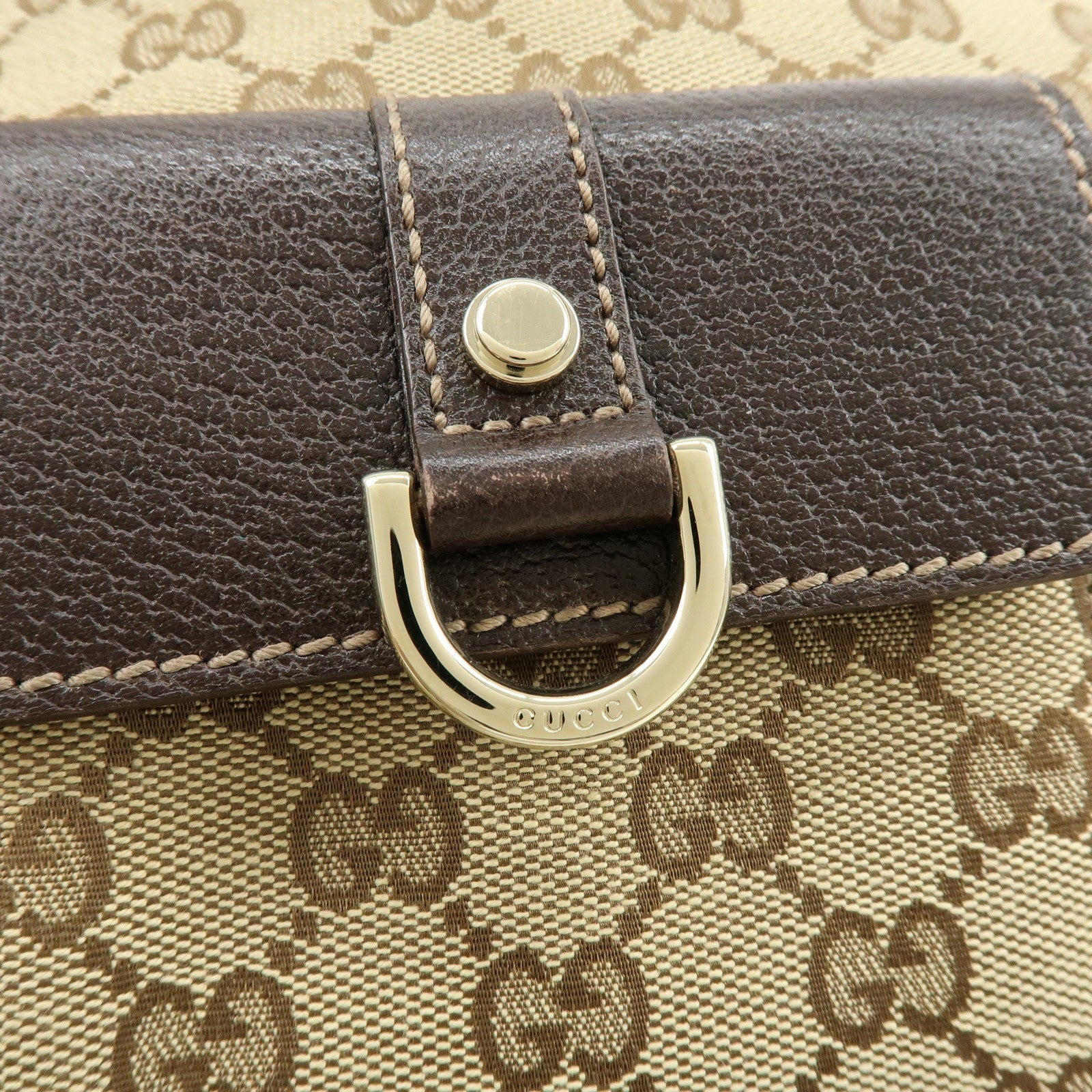 Gucci Shoulder Bag - Beige, Canvas Leather 