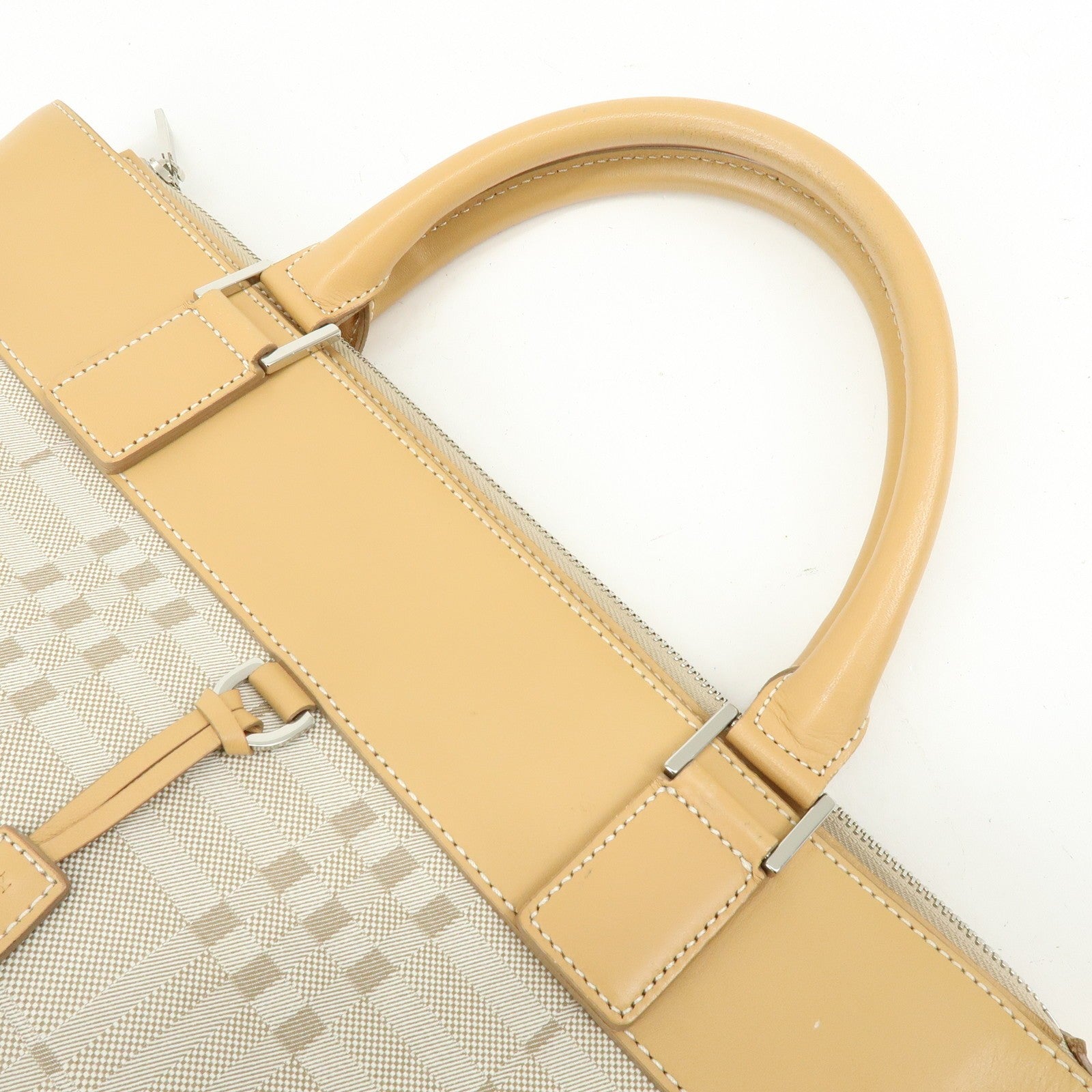 Burberry Tote Bag - Beige, Canvas Leather