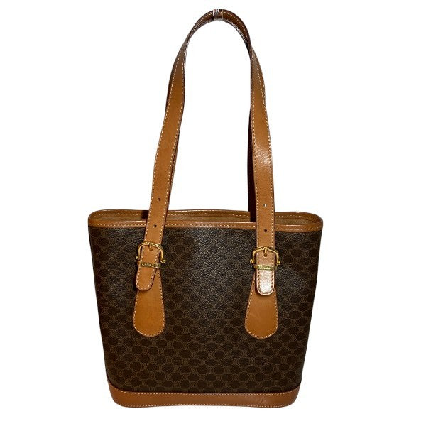 Celine Macadat Bucket Tote Bag - Brown, PVC x Leather