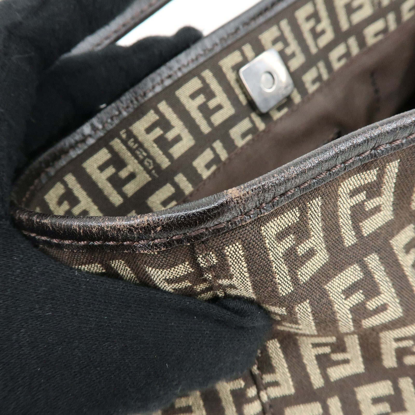 Fendi Tote Bag - Brown, Canvas and Leather