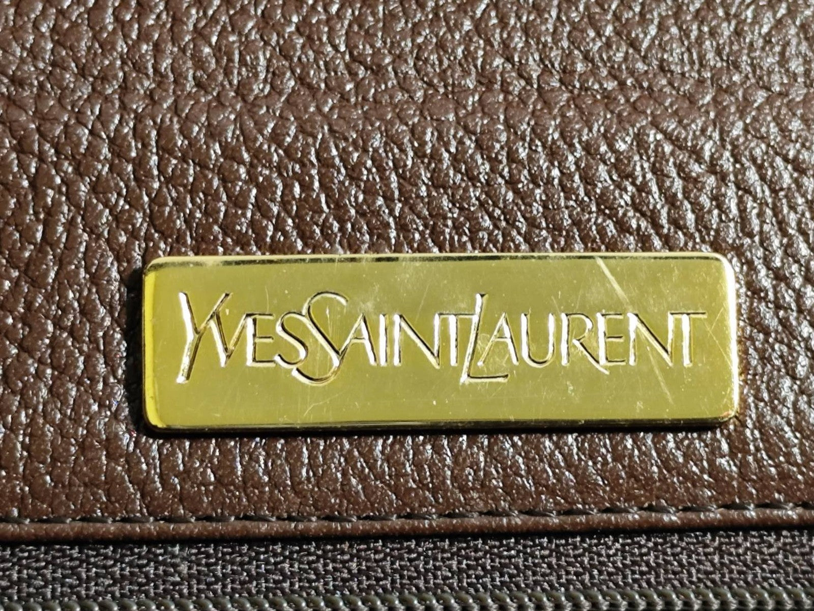 Saint Laurent Vintage Shoulder Crossbody Bag - Brown, Leather