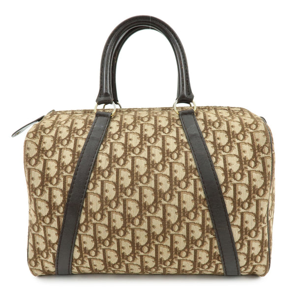 Christian Dior Trotter Jacquard Boston Bag - Brown, Jacquard Canvas and Leather