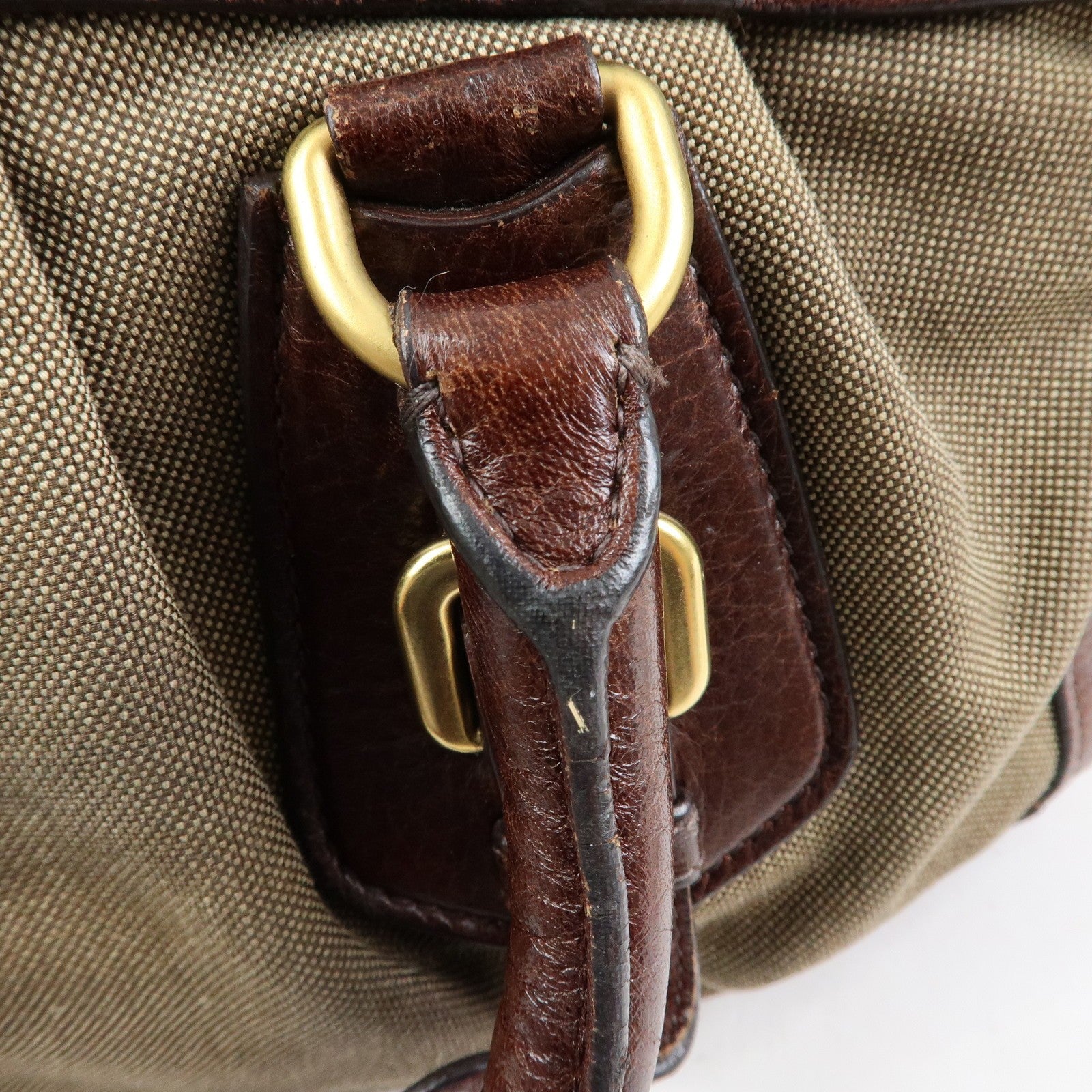 Prada Logo Jacquard 2Way Bag - Brown, Leather