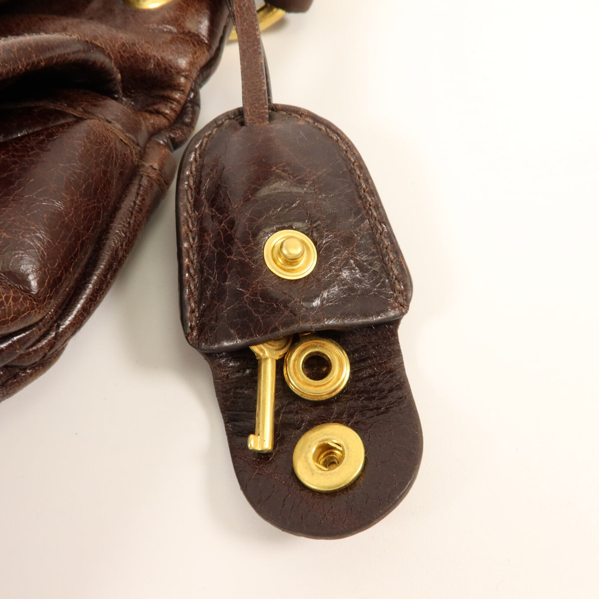 Miu Miu GHW 2 Way Shoulder Bag - Brown, Calfskin Leather
