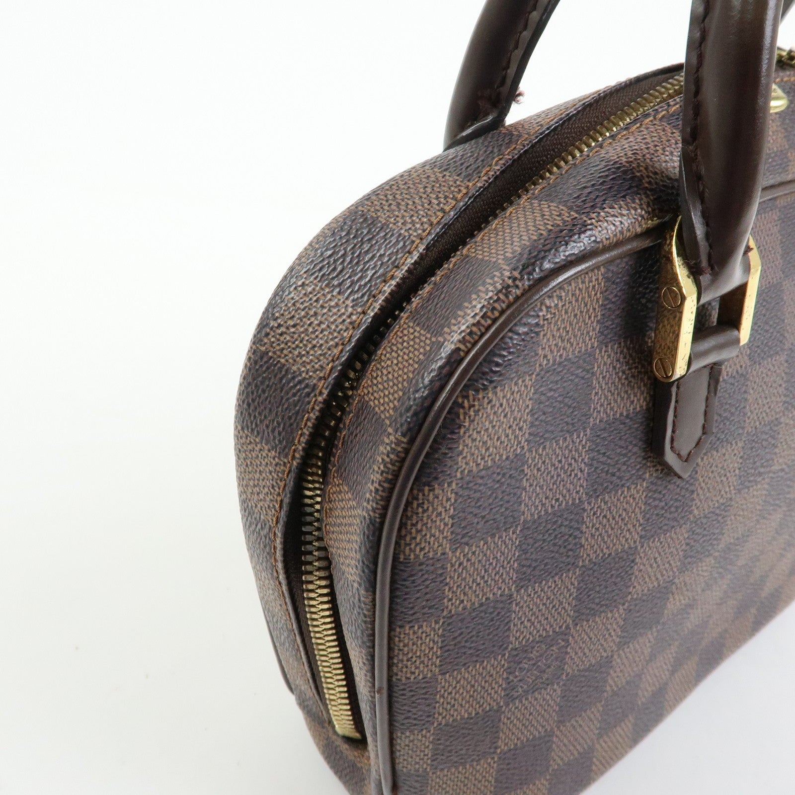 Louis Vuitton Saria Mini Handbag - Damier Ebene, Canvas Leather