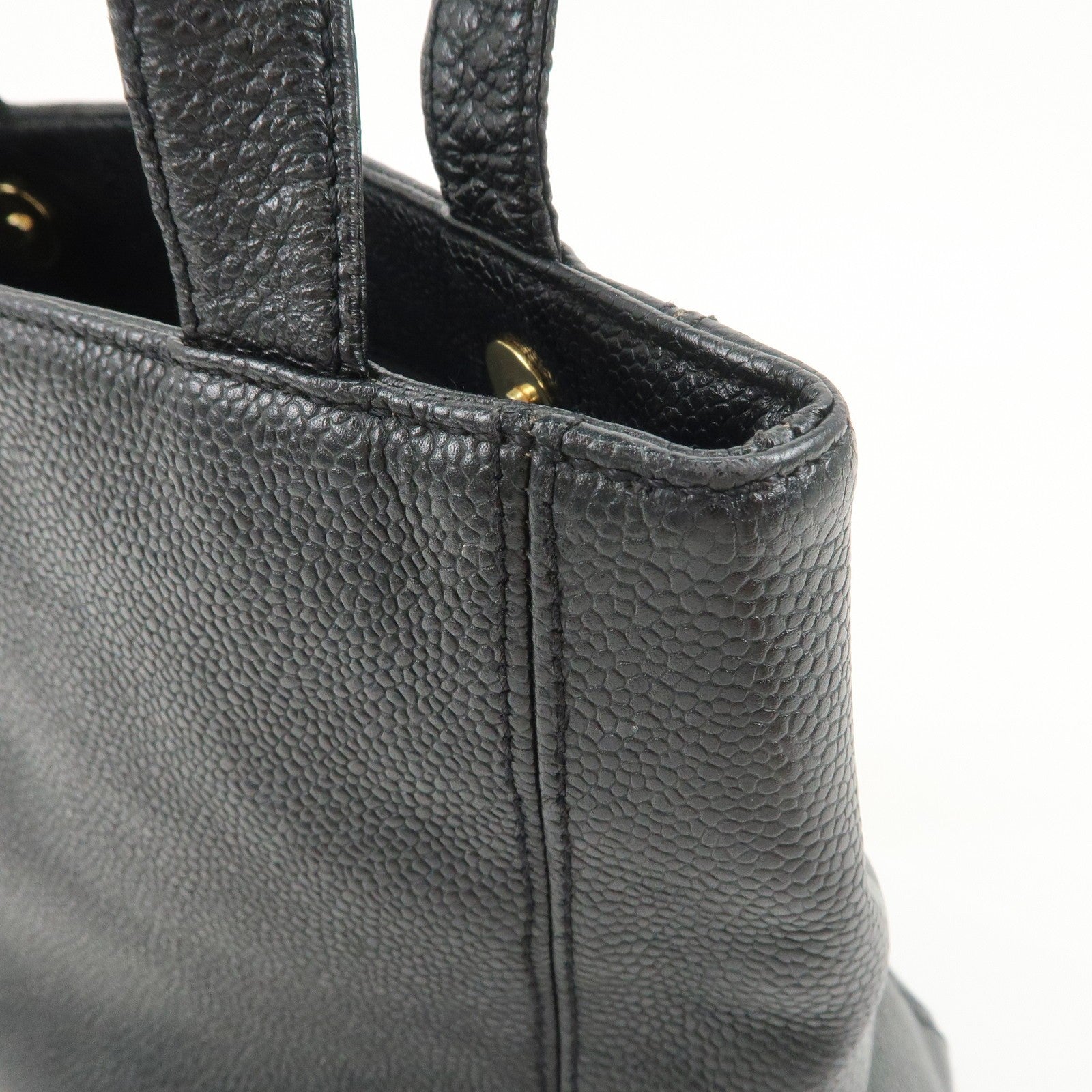 Chanel Coco Mark Caviarskin Shoulder Bag - Black, Leather