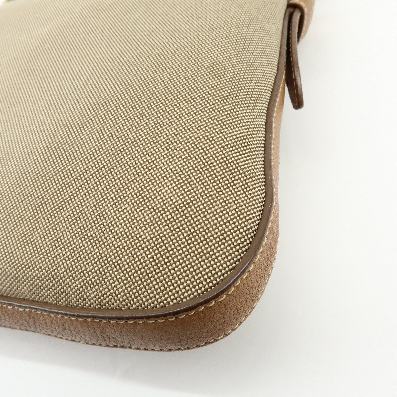 Prada Shoulder Bag - Brown, Jacquard Canvas, Leather