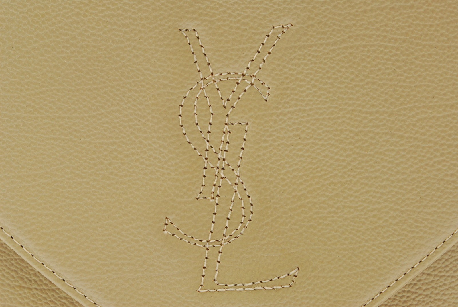 Saint Laurent Vintage Top Hand Bag - Beige, Leather 