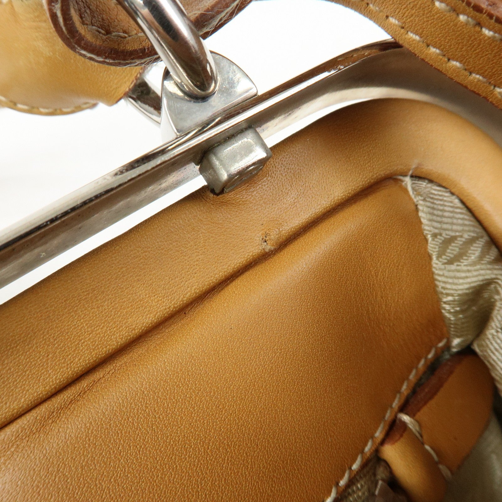 Prada BR3481 Shoulder Bag - Light Brown, Jacquard Leather 