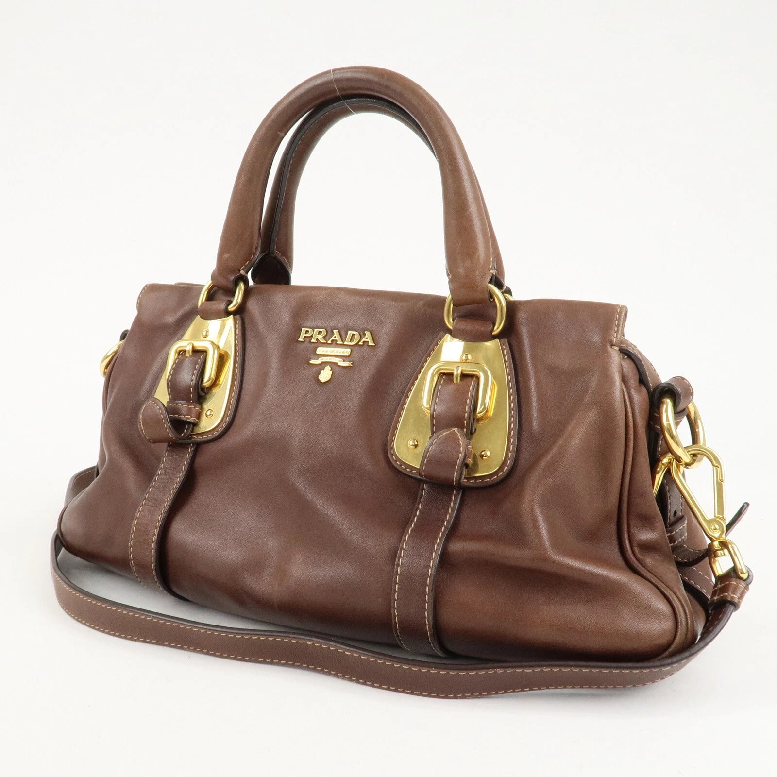PRADA 2way bag - Brown, Leather