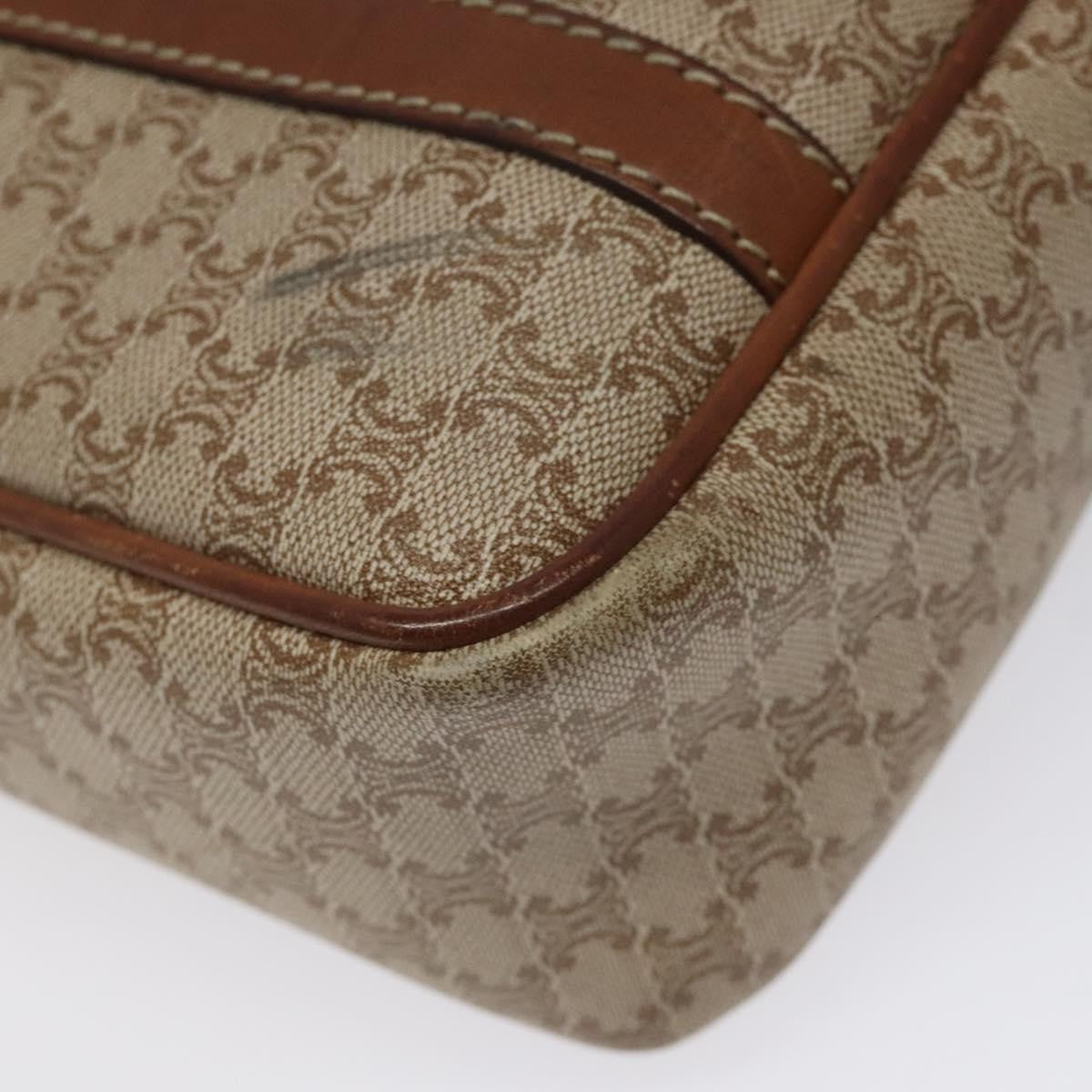 Celine Macadam Hand Bag - Beige/Gold, Canvas