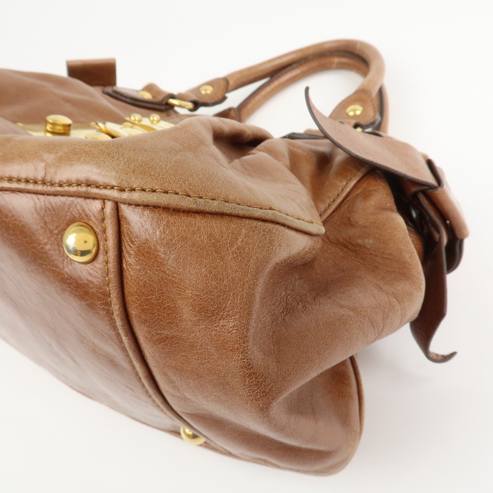 Miu Miu Hand Bag - Brown, Leather