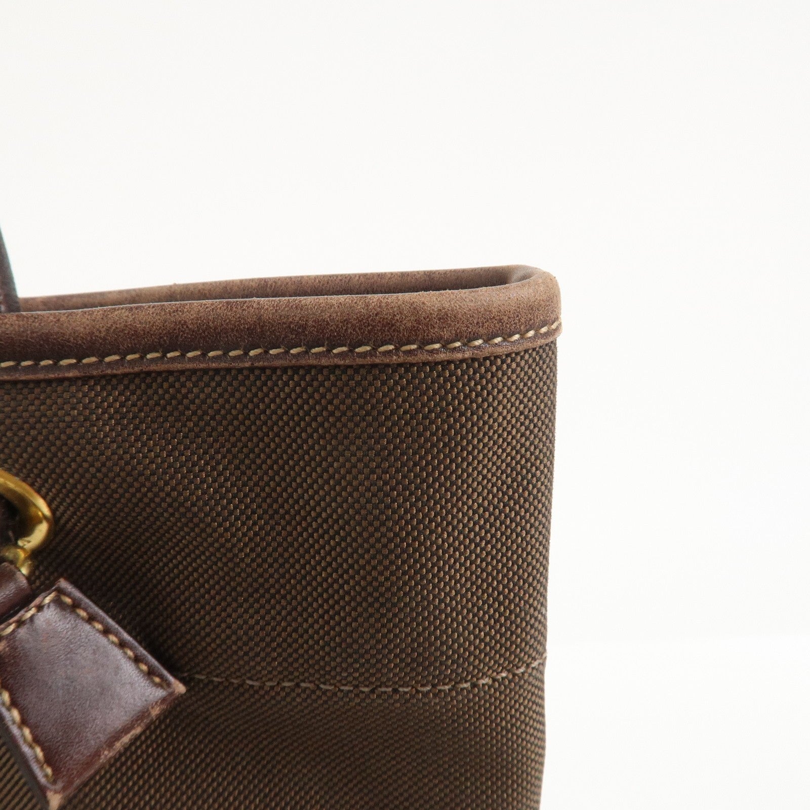 Prada Tote Bag - Brown, Jacquard Canvas, Leather