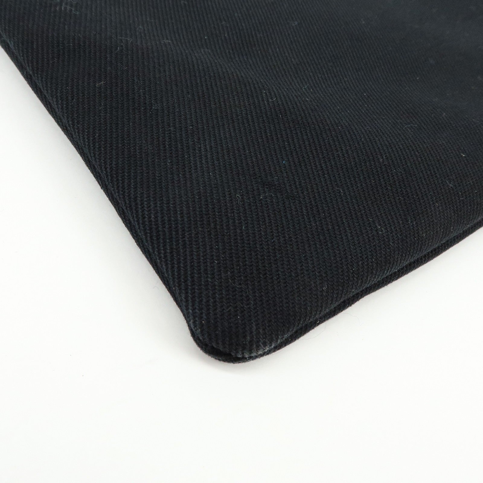 Saint Laurent Paris Clutch Bag - Black, Canvas, Leather