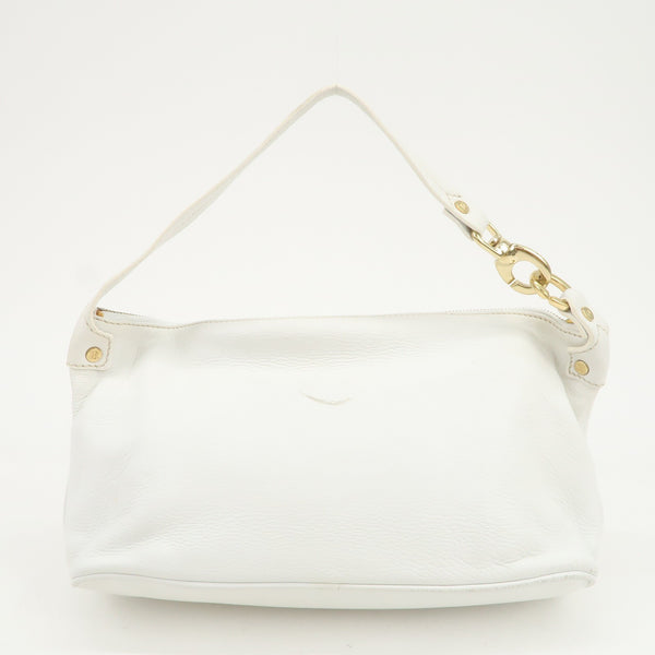 Celine Macadam Shoulder Bag - White, Leather 