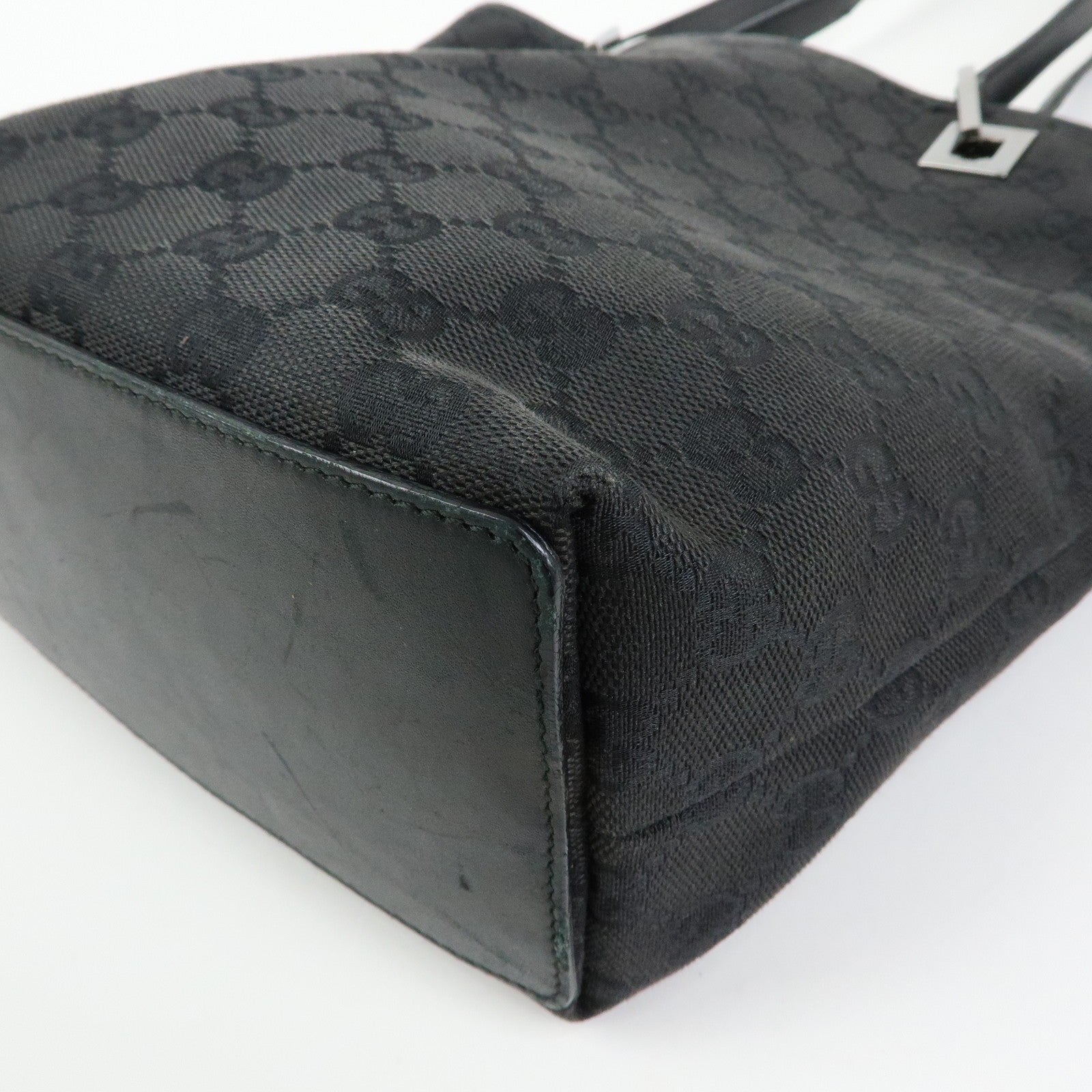 Gucci Tote Bag - Black, GG Canvas, Leather
