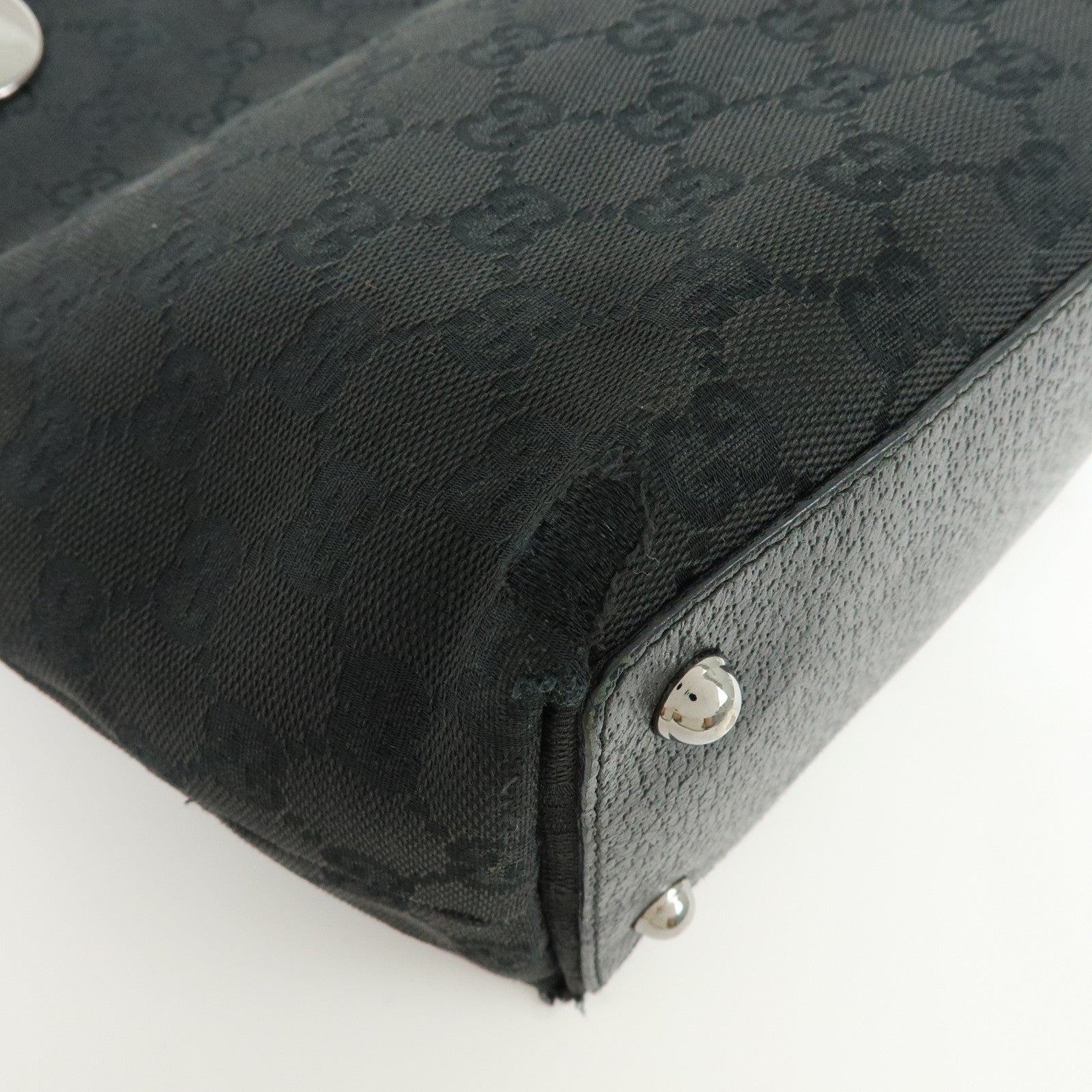 Gucci Tote Bag - Black, GG Canvas, Leather