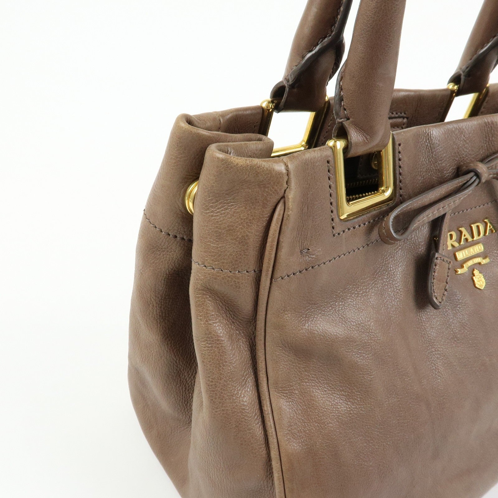 Prada 2Way Bag - Brown, Calf Leather