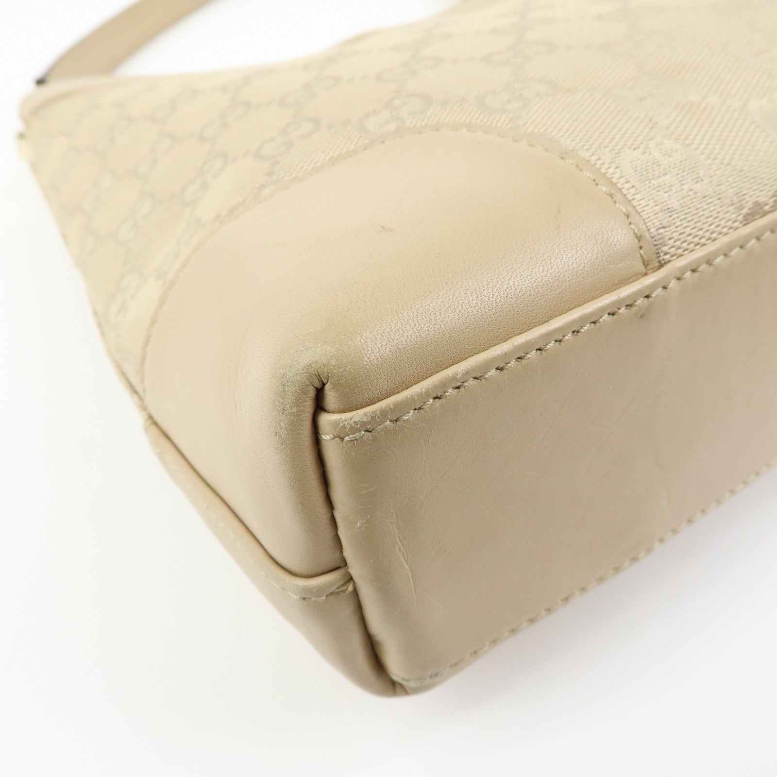 Gucci Shoulder Hand Bag - Beige, GG Canvas, Leather