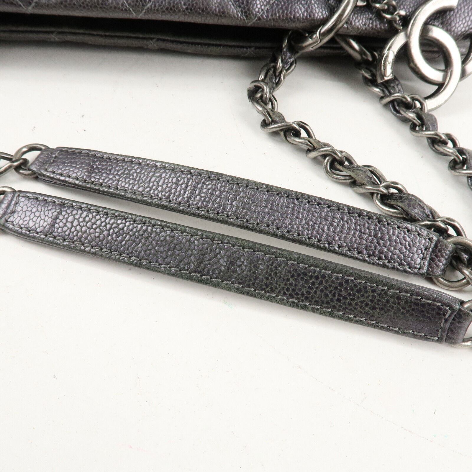 Chanel Matelasse COCO Mark Tote Bag - Gray, Leather