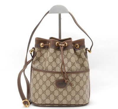 Gucci GG Bucket Bag Shoulder Bag - Brown, Canvas, Leather