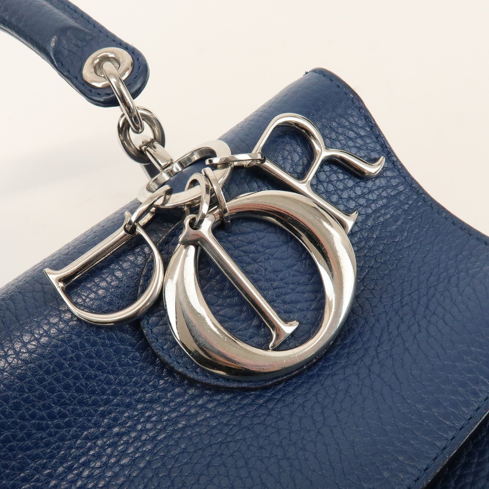 Christian Dior 2Way Hand Bag - Blue, Leather